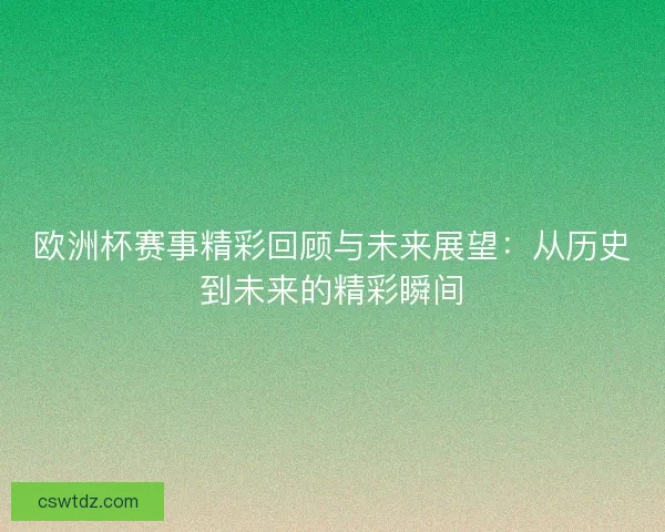 欧洲杯赛事精彩回顾与未来展望：从历史到未来的精彩瞬间