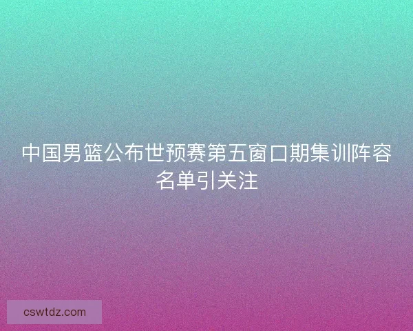 中国男篮公布世预赛第五窗口期集训阵容名单引关注 中国男篮公布世预赛第五窗口期集训阵容名单引关注