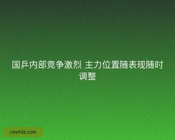 国乒内部竞争激烈 主力位置随表现随时调整 国乒内部竞争激烈 主力位置随表现随时调整